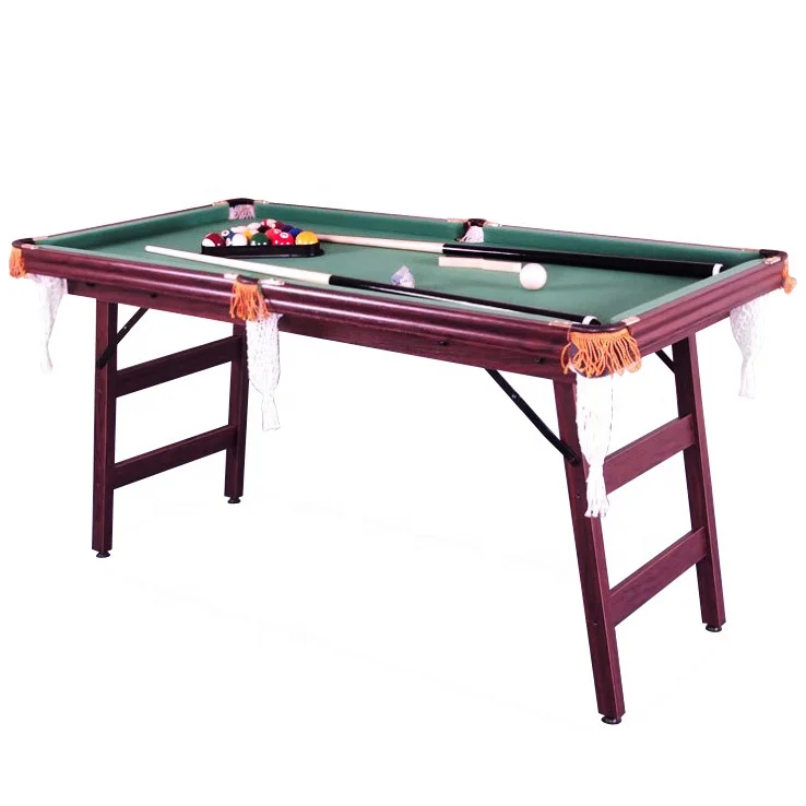 Mini Snooker Table 4FT, Folding Leg with Pick Up Pocket, Billiard Game Toy for Family Kids Home Entertainment Activity Use
