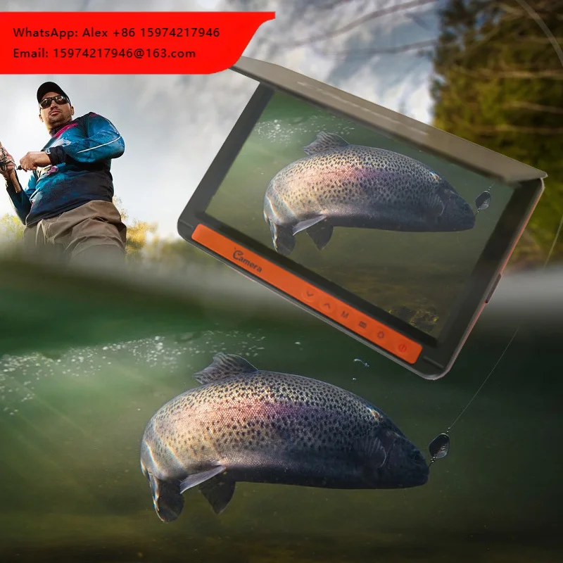 

HR-7050F Camera Marine Fishing Live Imaging 20M 50M 7" Full Color Wired Waterproof Handheld Fish Finder 3.7V Lithium-ion Battery