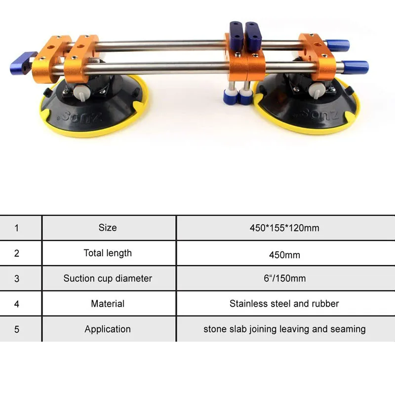 2pcs/lot Seamless Stone Seam Setter Manual Rubber Vacuum Leveling Setter for Joint With 6