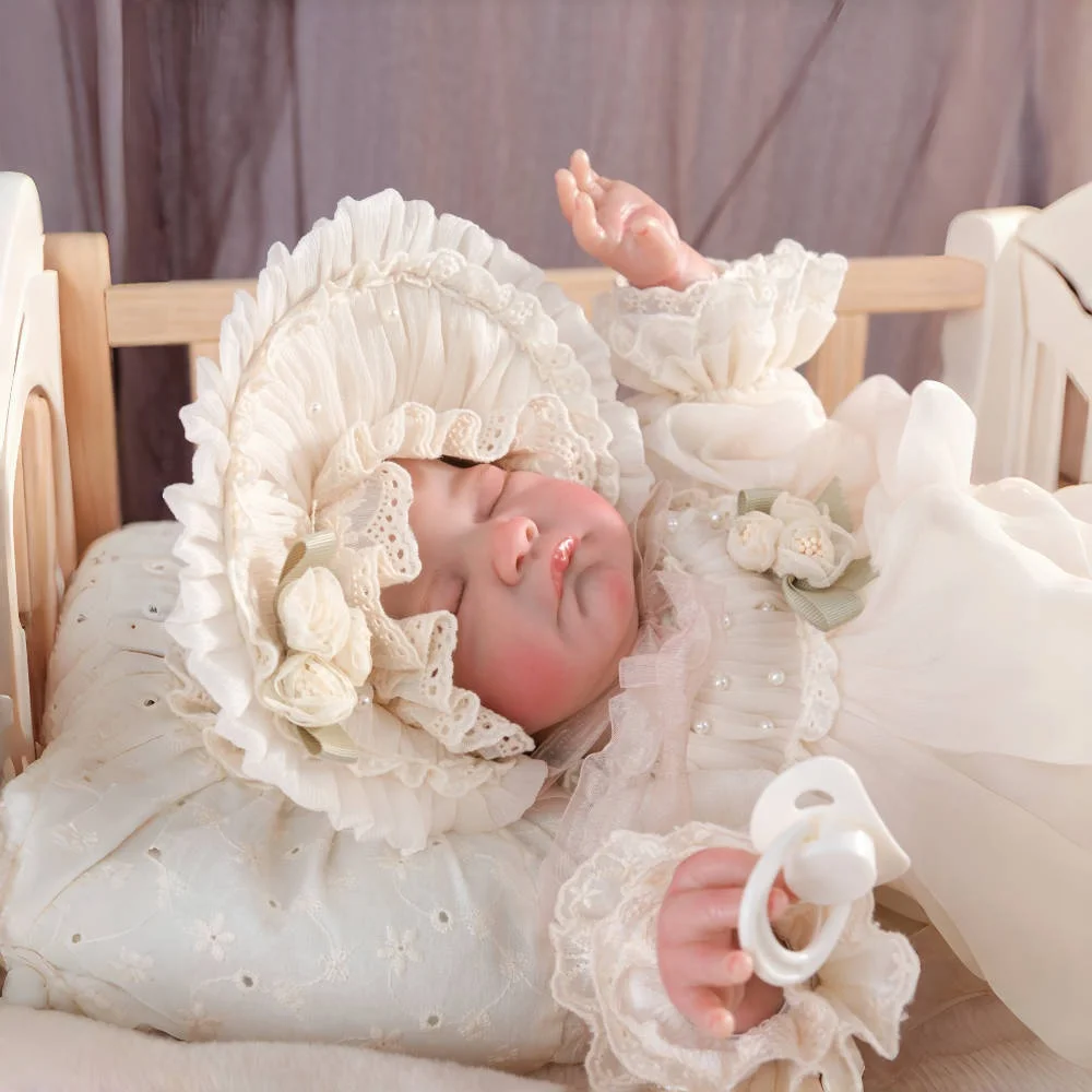 Cloveray 22 pouces réaliste Reborn bébé poupée mignon vinyle poupée réaliste nouveau-né poupée rétro Style victorien bébé poupée enfant cadeau de noël