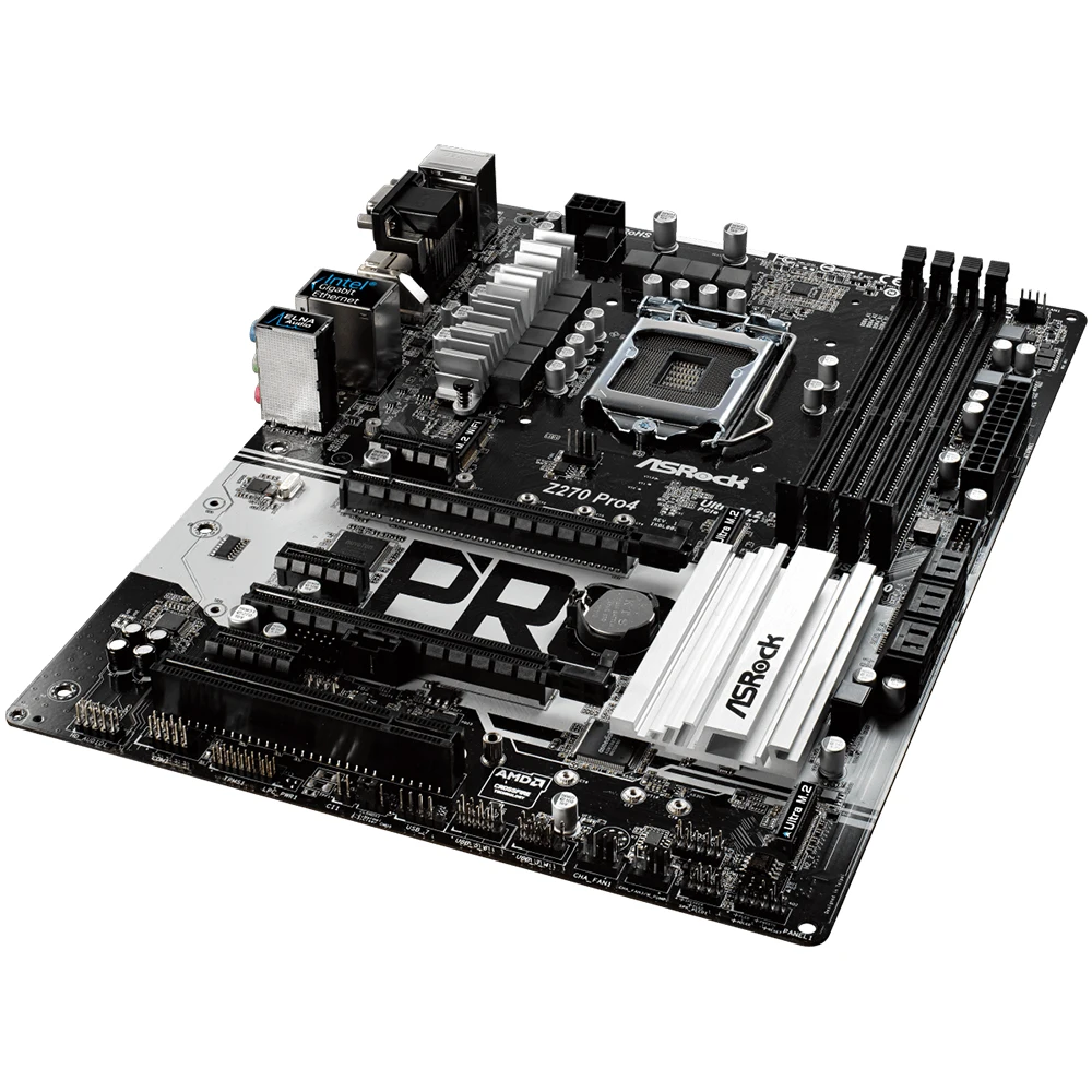 Imagem -04 - Placa-mãe Asrock-z270 Pro4 Suporte I77700k 6700 I5-7600 6500 I3-7300 Cpu Lga 1151 Ddr4 3733 Mais oc M.2 Pcie 3.0 Atx Mainboard