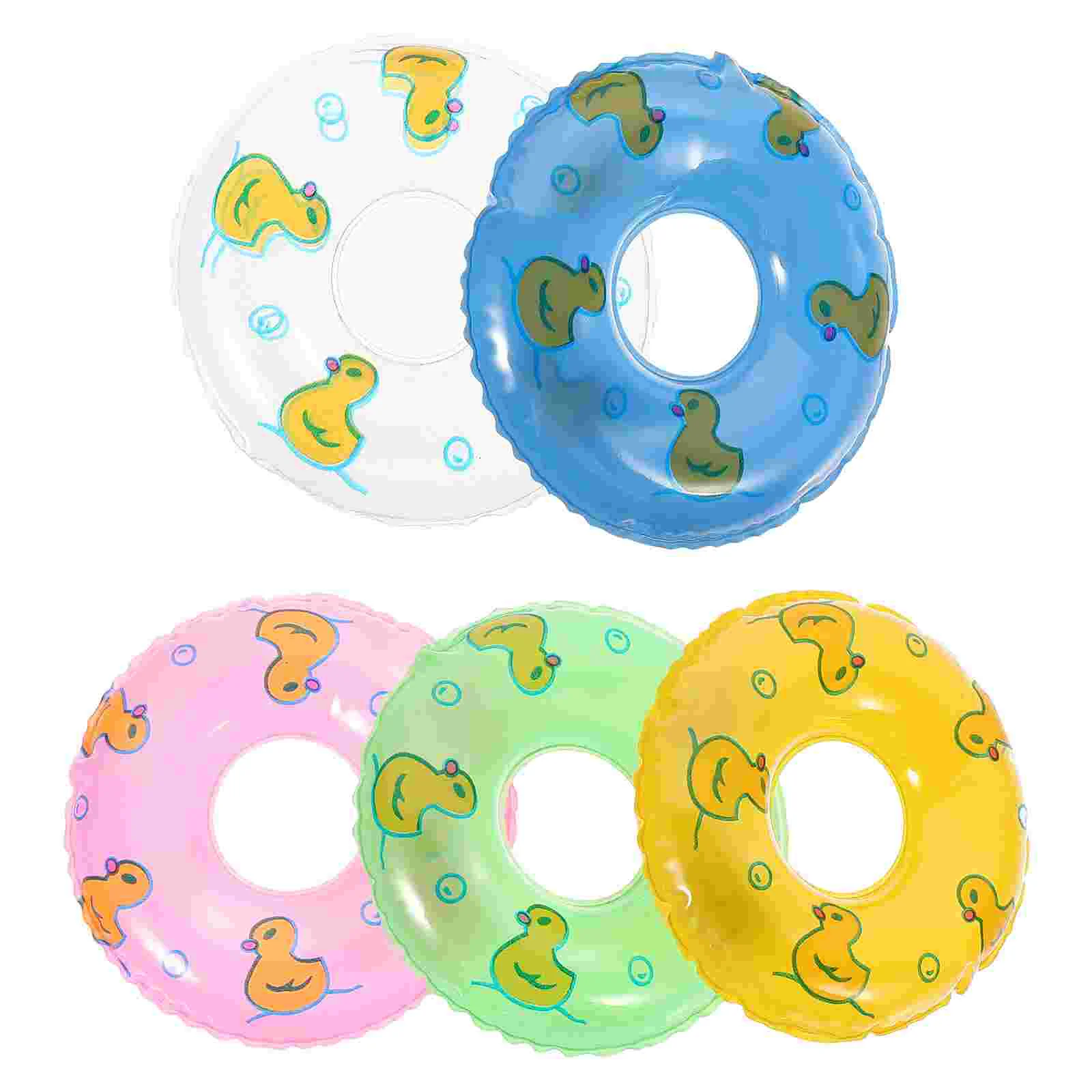 

5 Pcs Duckling Tiny Rings Miniature Decor House Props Photo Toys