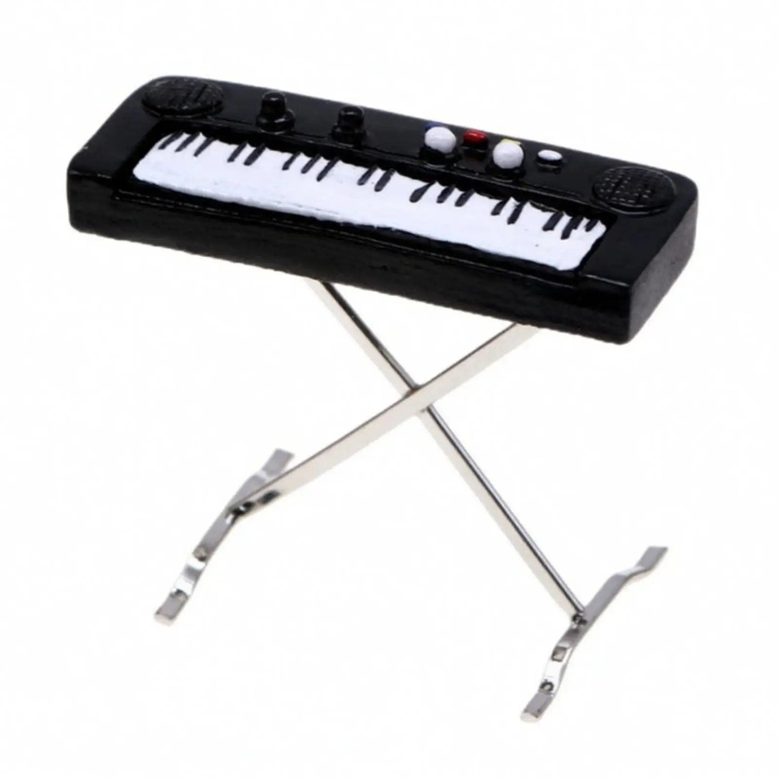 Compact Miniature Electronic Piano Model | Detailed Keyboard and Speaker Accents, Raised Control Buttons, Miniature Piano with