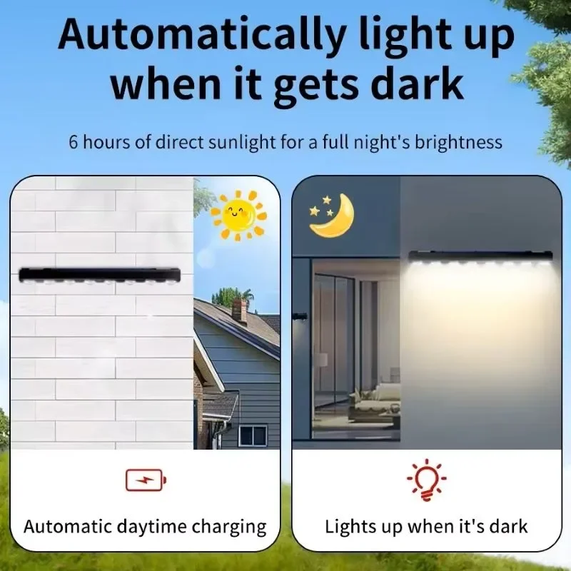 4/8LED الشمسية الجدار ضوء ضوء الشمس في الهواء الطلق مقاوم للماء فناء ضوء شرفة الدرج سياج جو إضاءة ديكورية #4