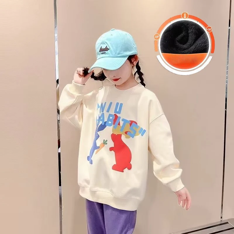 

Girls' Sweater Girls' Baby Casual Loose And Versatile Top Fashionable Long Sleeved Spring And Autumn Clothing For Young Children