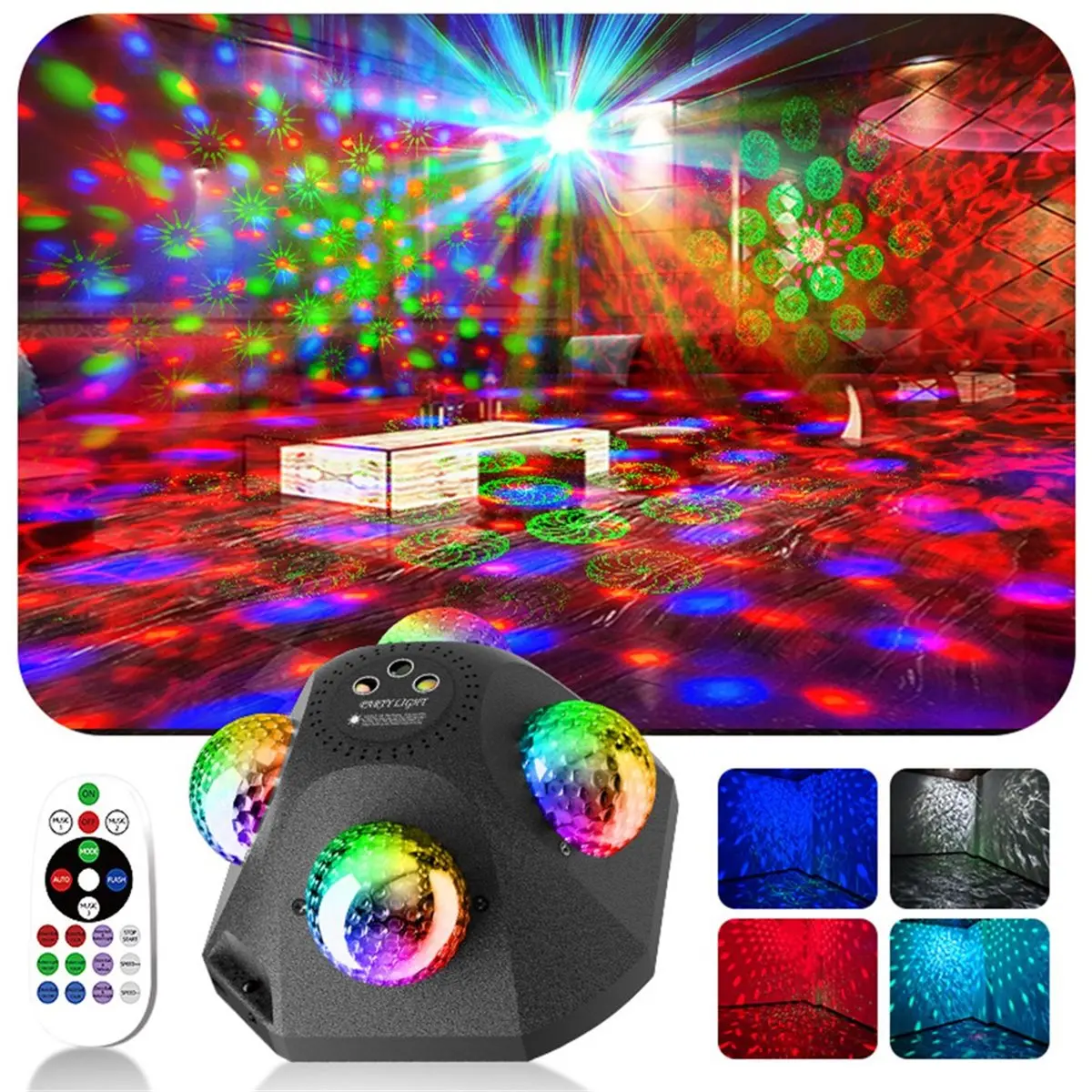 gongto-disco-ball-party-lights-indoor-outdoor-dj-lights-disco-ball-decor-strobe-light-for-parties-4-disco-balls-sound-us-plug