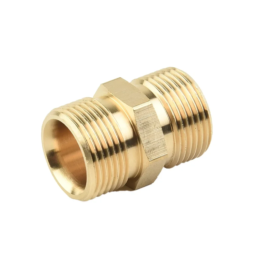 M22/15mm Car Washing Machine Pipe Extension Butt Joint Gardening Power Equipment Cleaning Pump Hose Outlet Male Joint