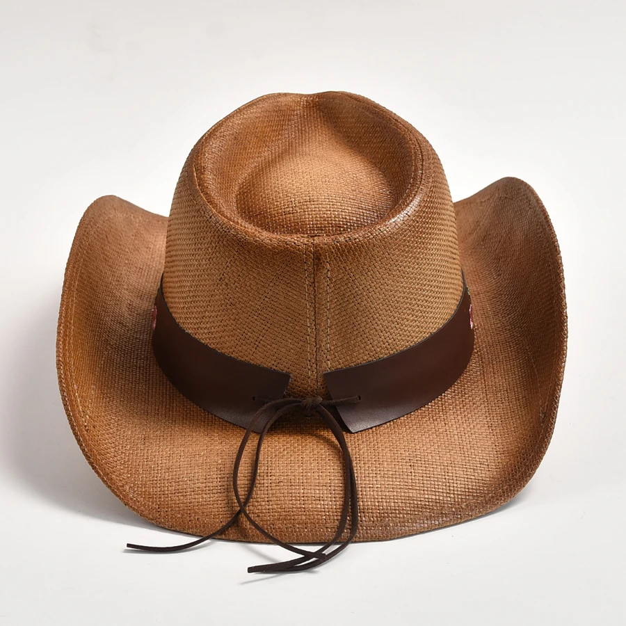 New Straw Western Cowboy Hat Summer Outdoor Travel Beach Sun  display picture 2