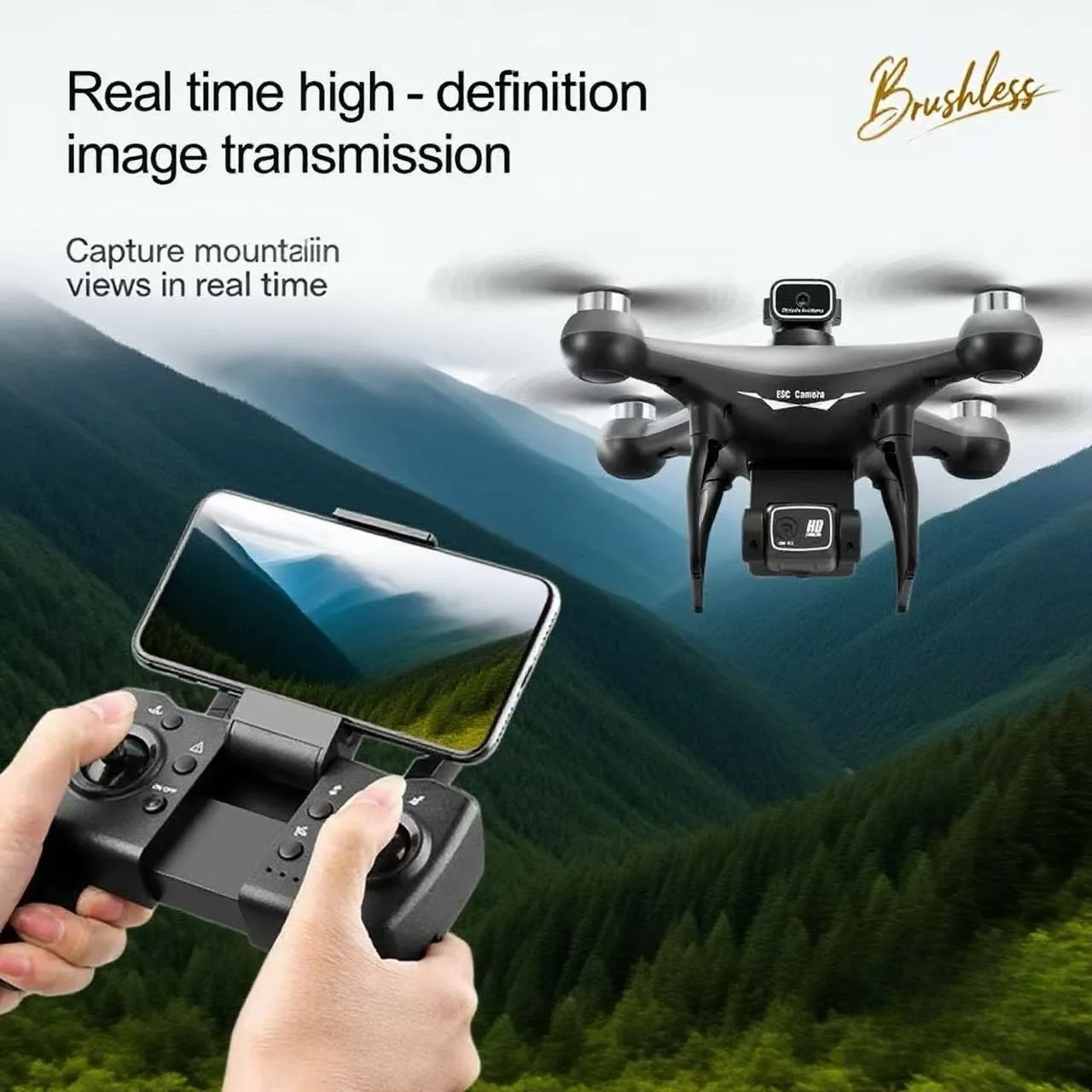 طائرة بدون طيار S116 Global Professional، مزودة بمحركات بدون فرش، وتثبيت التدفق البصري، وكاميرا قابلة للتعديل 480P، وواي فاي FPV