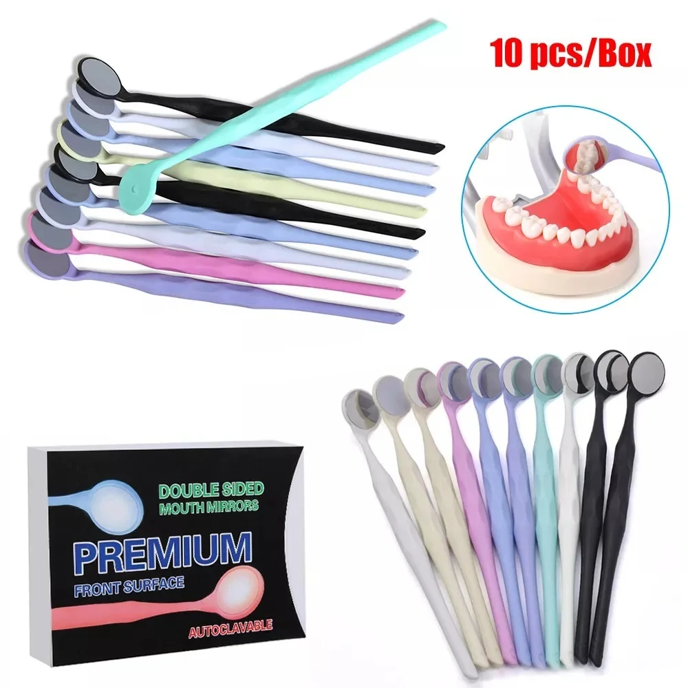 

10pcs/Box Dental Mouth Mirror Multifunction Checking Single/Double Side Oral Check Reflector Mirrors Teeth Whitening Tools