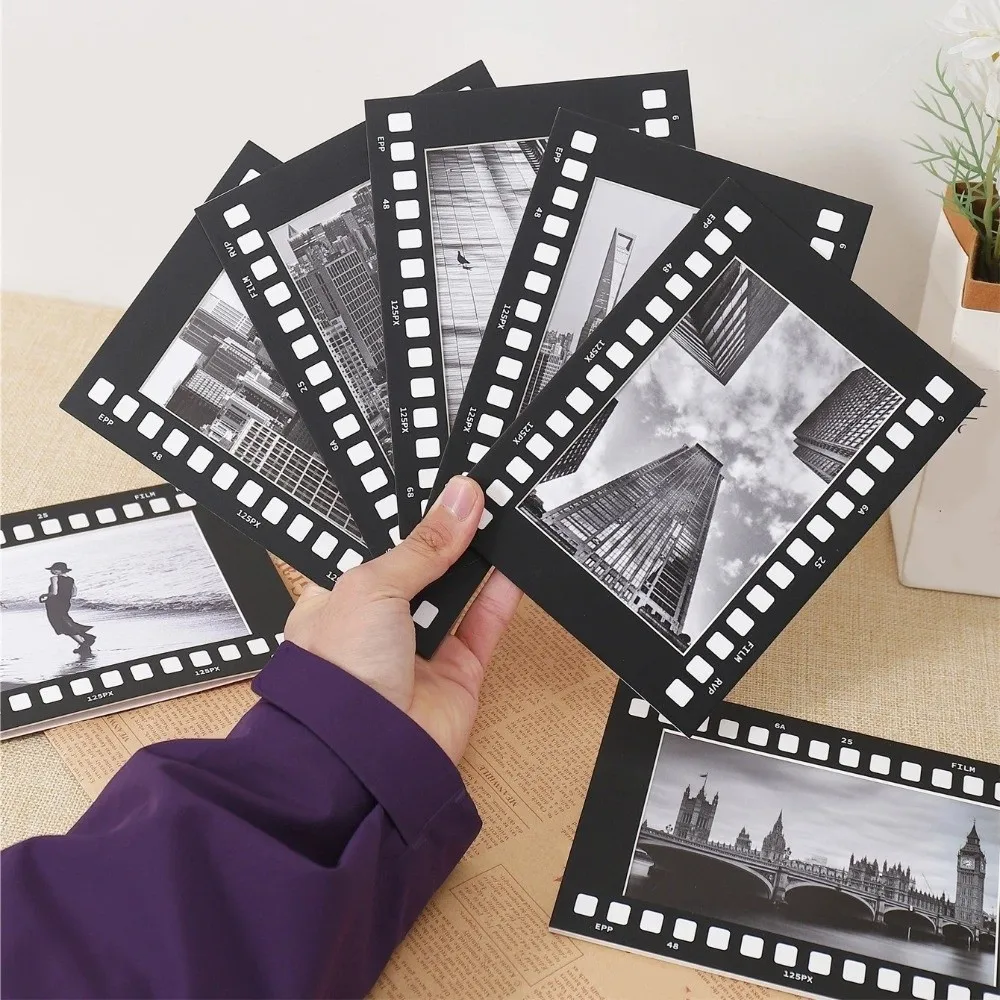 5PCS Wall Art Retro Movie Film Frame Square Handmade Photography Frame 6 in/7 in Collage Frame Photo Display
