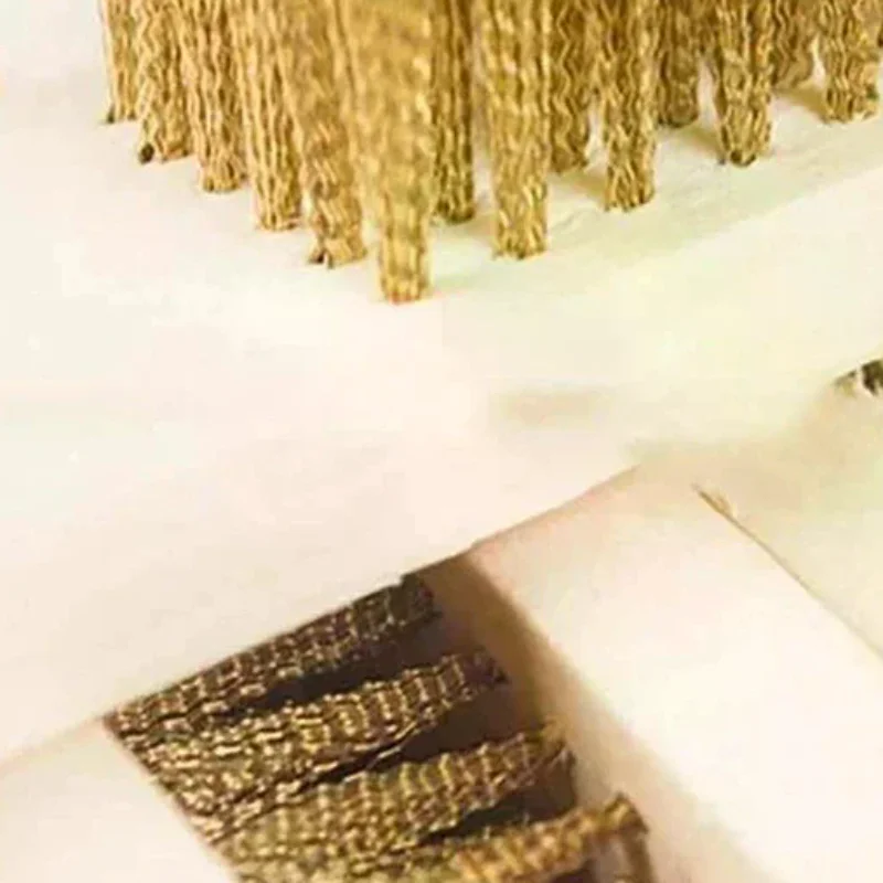 

3/12pcs Heavy-Duty Copper Wire Brush Set-Effective Brush With Sturdy Handle For Paint Scrubbing Removing Unfinished Metal Etc