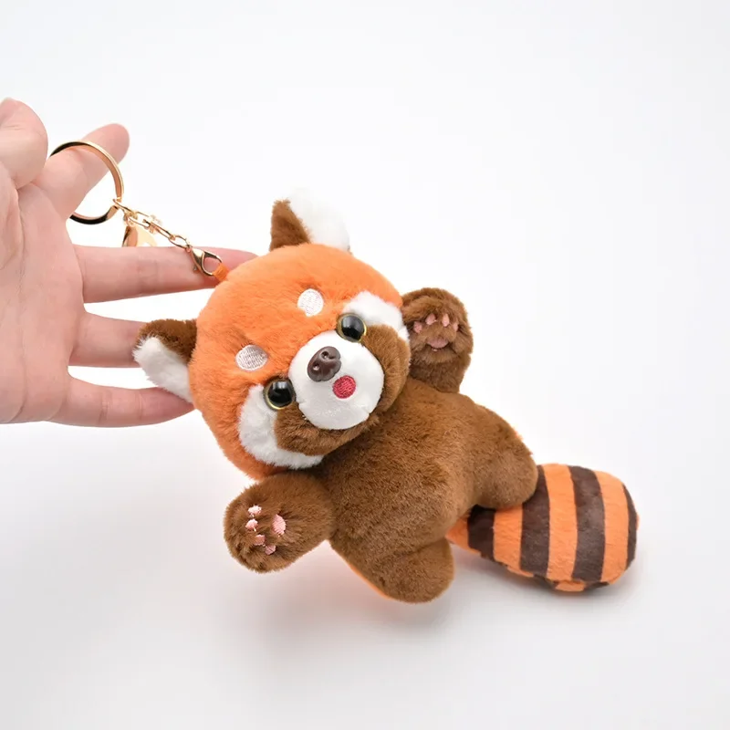 Mini Plush Raccoon Doll Keychain - Cute Backpack Accessories, Party Favors, Kids Gift for Children