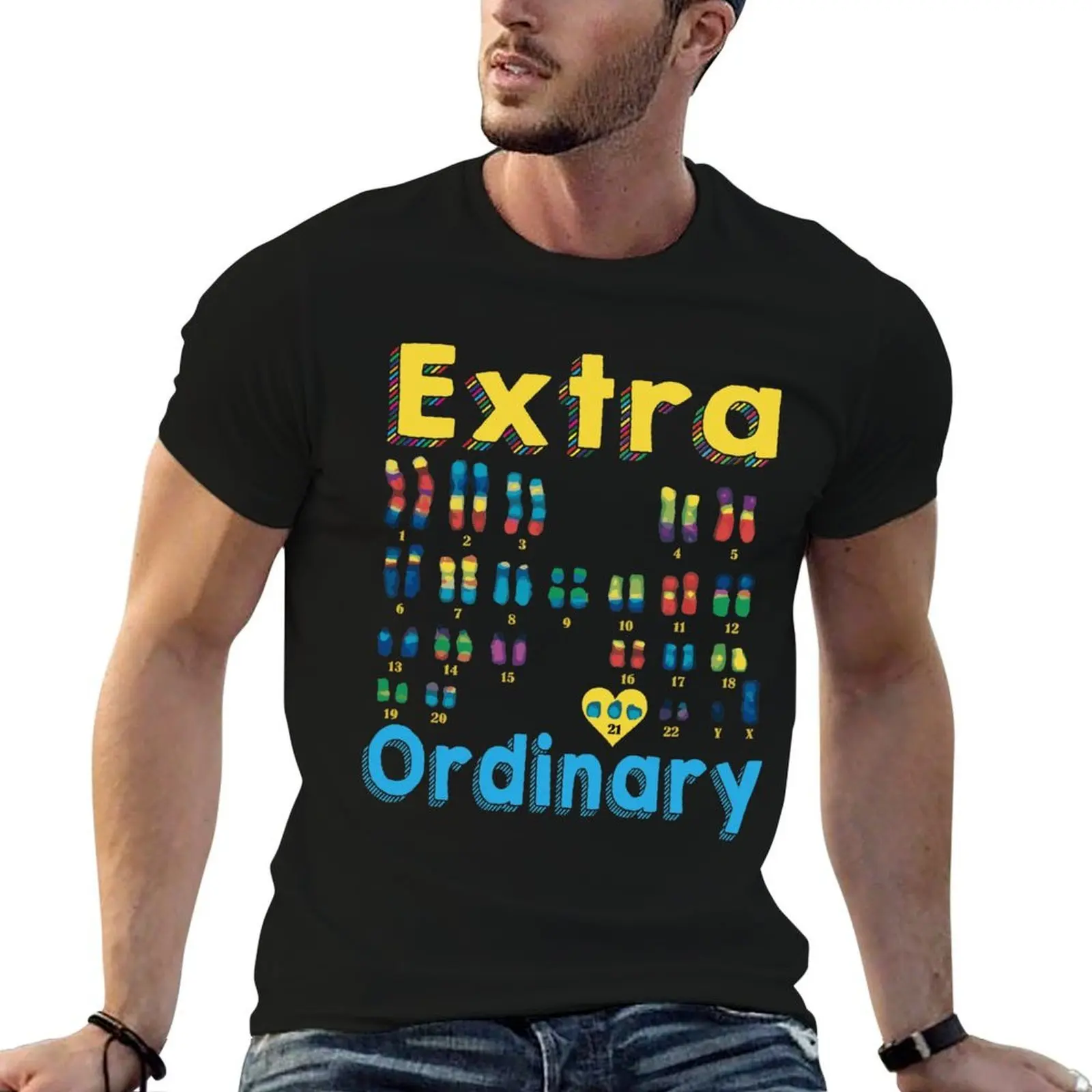 Camiseta Extra Ordinary XY Boy Trisomy 21 World Down Syndrome, camiseta para hombre, camisetas lisas, camiseta de diseñador