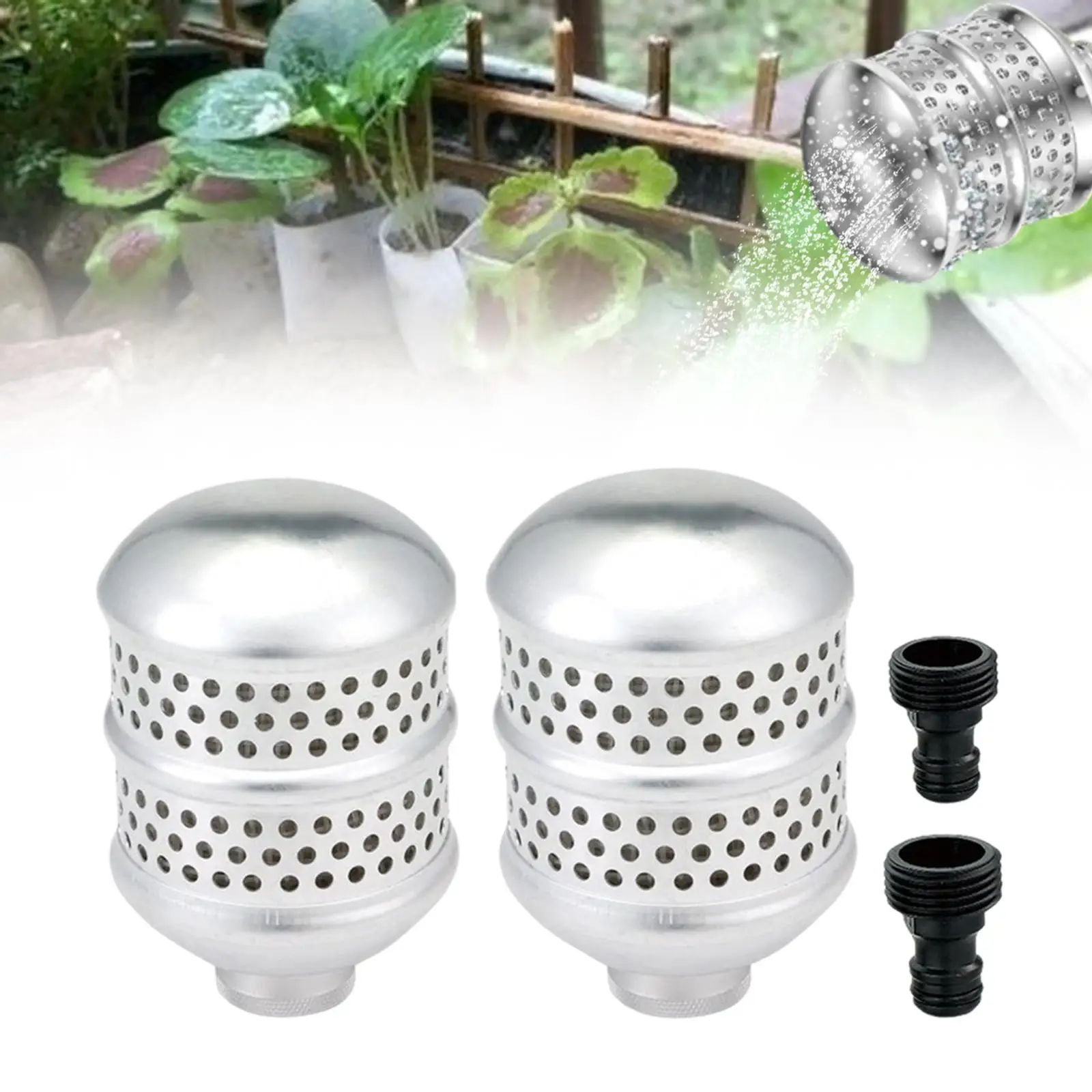 

2Pcs Bubbler Sprinkler Head Aluminum for Outdoor Vegetable Garden Flowers