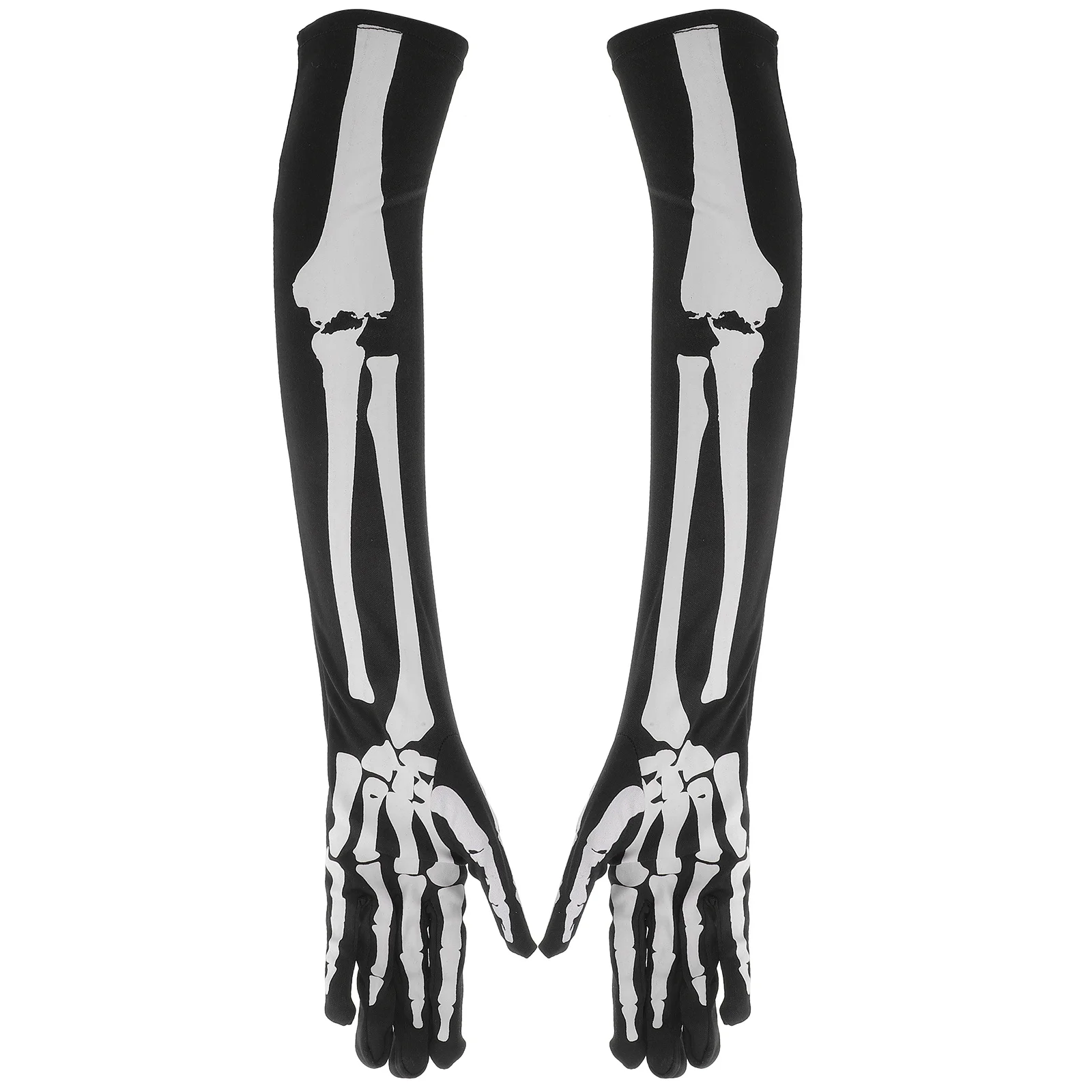 Long Arm Gloves 1 Pair Halloween Full Finger Costume for Cosplay Party Winter Wear Creepy Hand Accessory