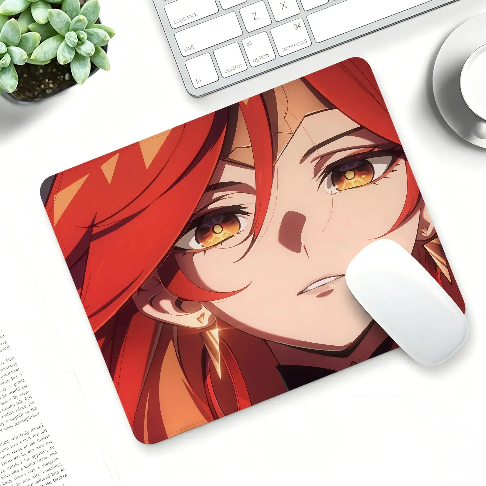 Genshin Impact Mavuika Mouse Pad Regular gaming mouse pad S/M/L size Office mouse pad Laptop desk mat Stitched edge mouse pad