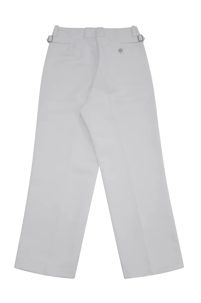 GUDD-041 WWII German Elite White Officer Gabardine Straight Trousers