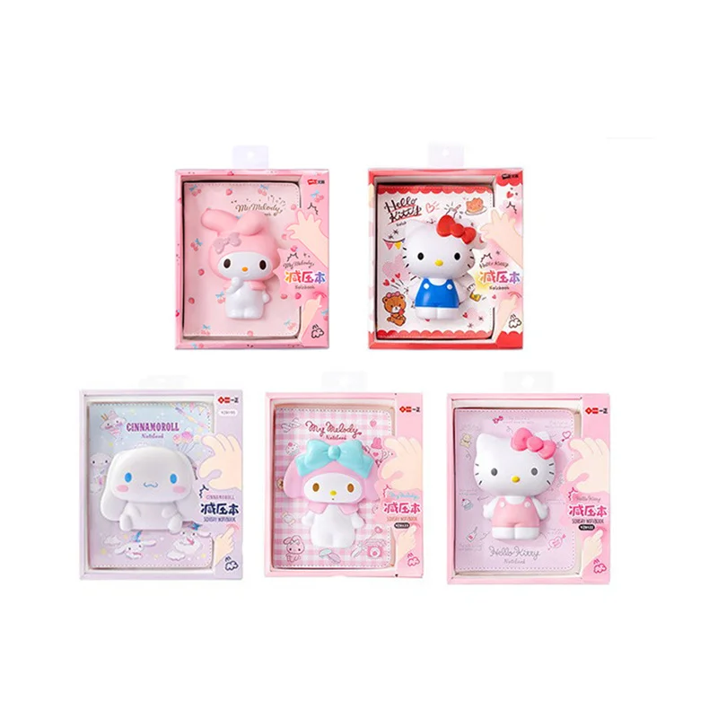 4 pcs/lot Sanrio Kawaii Melody Cinnamoroll Kitty Notebook Cute Note Book Diary Planner Stationery School Supplies