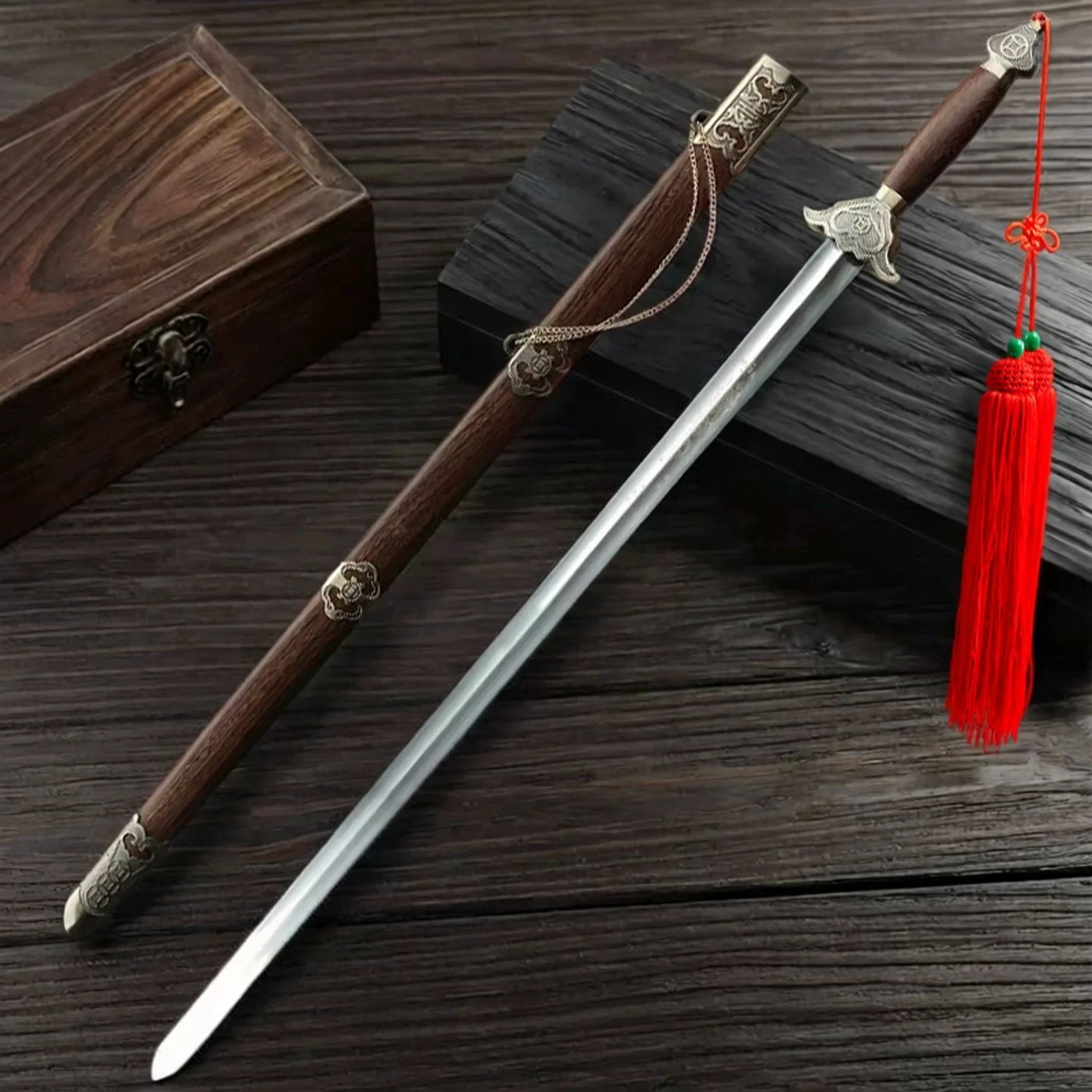 Decorative Collectible Traditional Chinese Tai Chi Sworde Martial Arts Wushu Practice Sword Stainless Steel Soft Blade Unsharpen