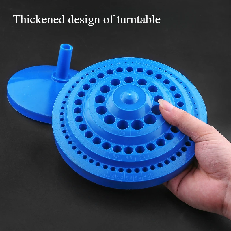 100 HoleDrill Storage Box Nail Drill Bits Storage Case Drill Case Rotating Tray Drill Bits Storage Bin Hardware Brackets