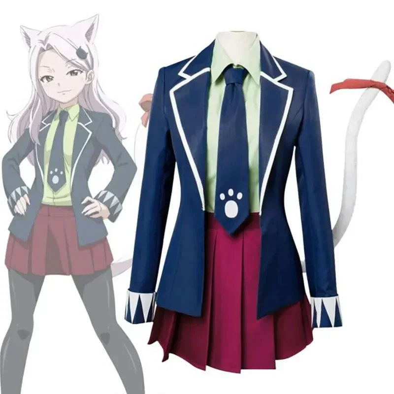 2025NEW Halloween Carnival Costumes For Women Anime Fairy Tail Final Season Carla Human Form Cosplay Costume Suit Uniform Jacket