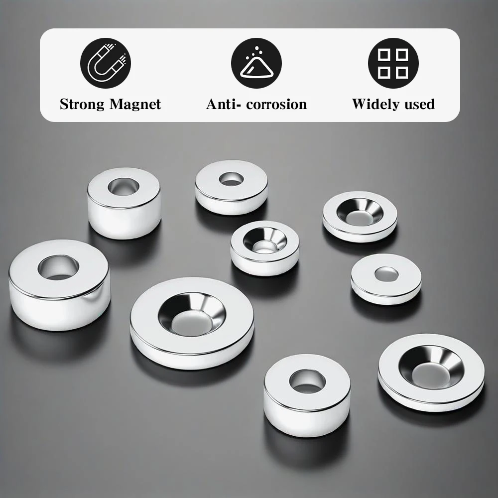 N35 Round Countersunk Hole Neodymium Magnet Strong Permanent Magnet For DIY Craft Model Hardware Fixing