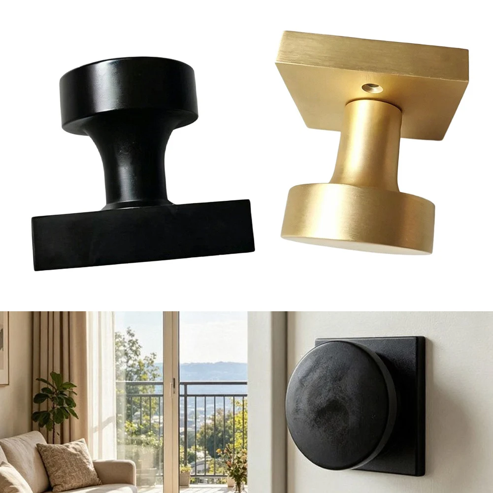 1Pcs Matte Black Rectangle Door Knob With Lock Adjustable 60-70mm Backset For Interior Bathroom Bedroom Privacy Aluminium Handle