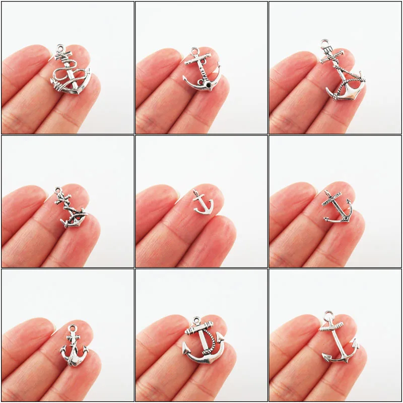 

Модные подвески в виде якоря корабля океана, тибетские посеребренные подвески для подарка, ювелирные изделия
