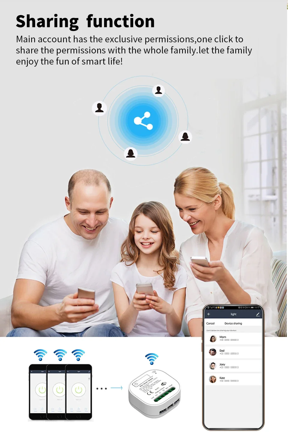 16A Tuya WiFi Smart Switch, keine Batterie erforderlich, kabelloser Schalter, Smart Life App-Steuerung, kompatibel mit Alexa & Google Home – Detail 5