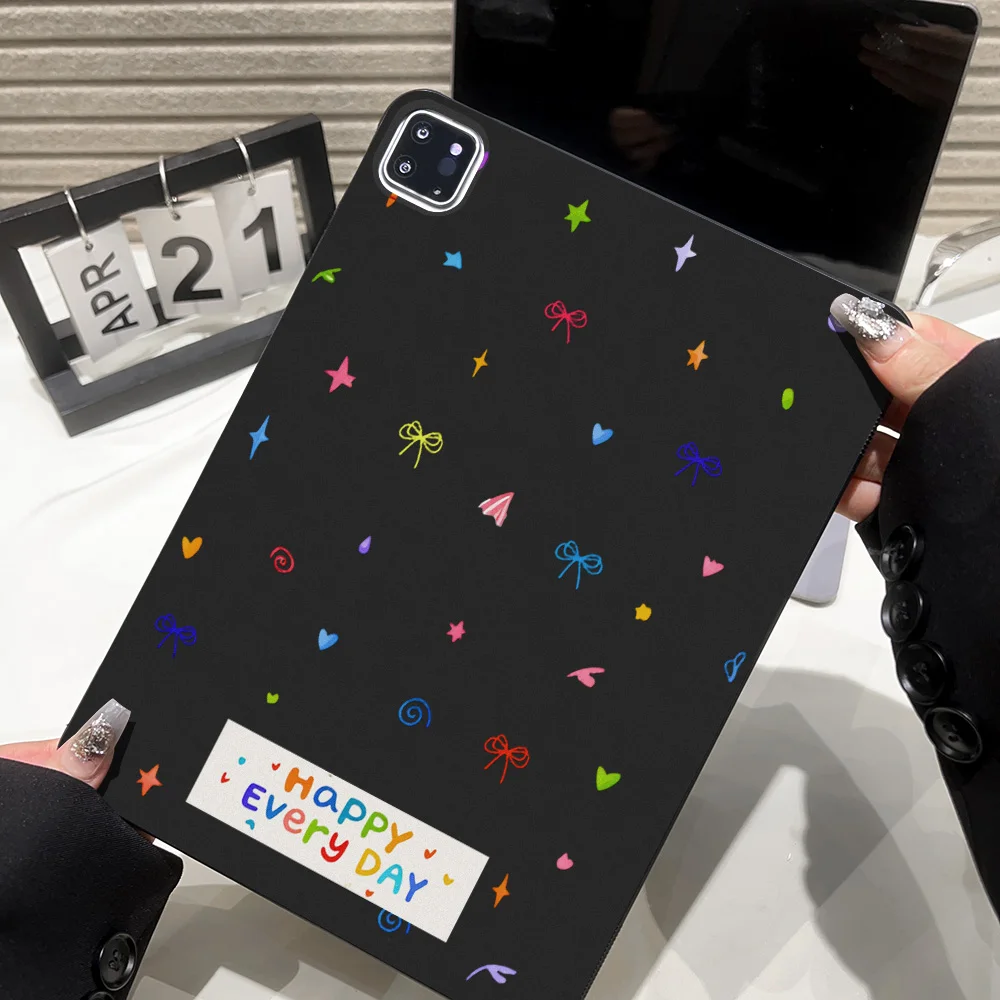 Straight Edge Matte Tablet Case for Xiaomi Pad 6S 7S 6 7 8 Pro 11.2 Inches Mini 8.8 inch Shell Colorful Doodle Elements Stars