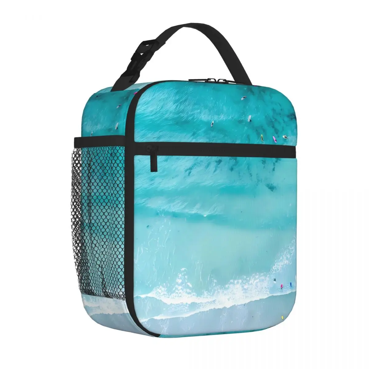 Bestselling Beach Print Beach Art Print Beach Life Modern Simple Insulated Food Bag Park Picnic Canvas Lunch Bag