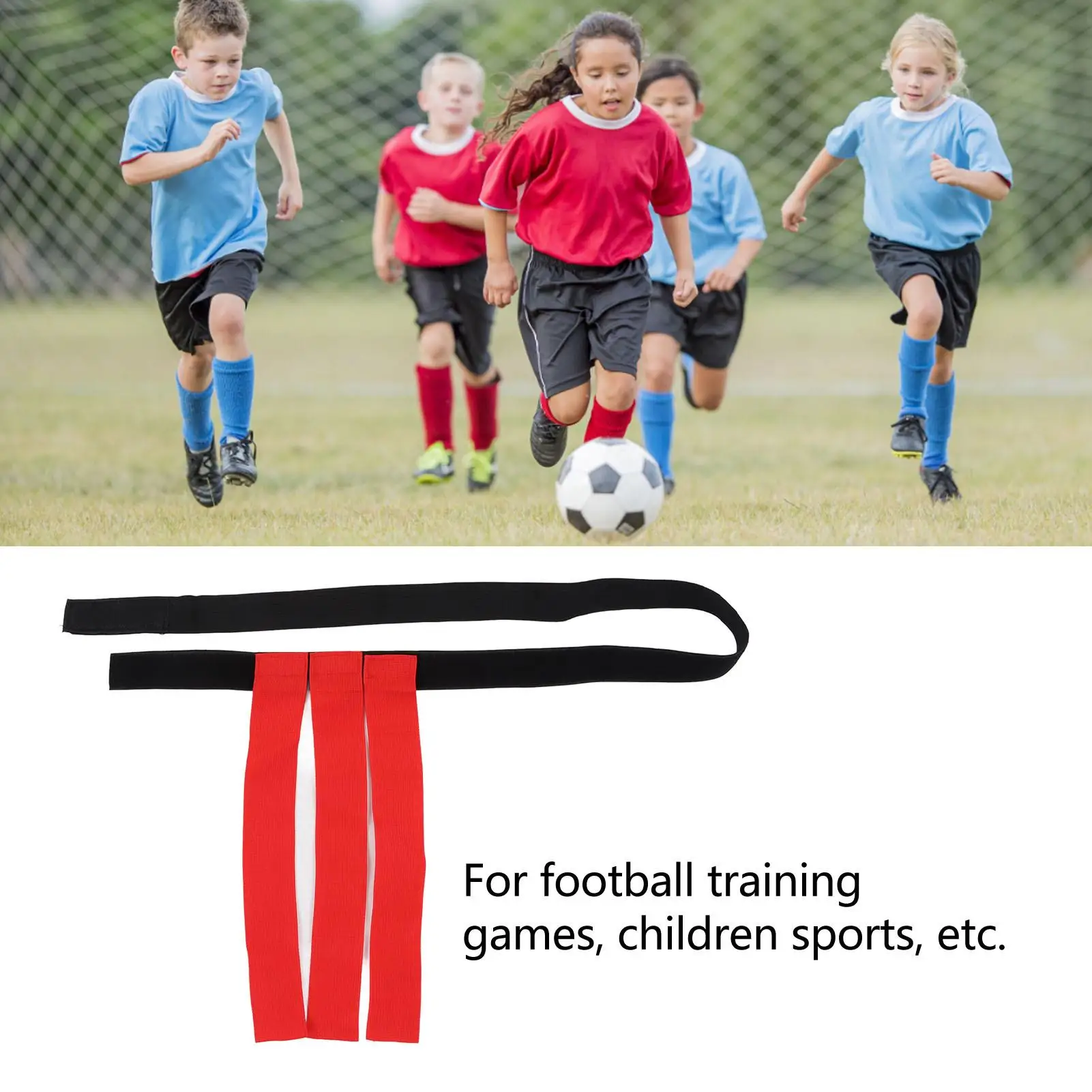 أعلام تدريب كرة القدم حزام خصر من نسيج البوليستر بألوان زاهية للألعاب الرياضية الخارجية #6