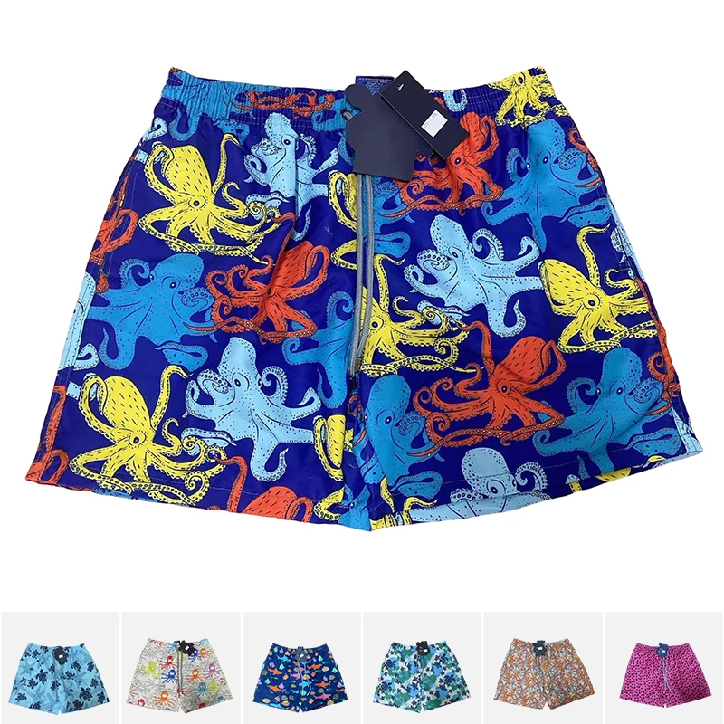 Pantalones de playa con estampado de tortugas, pantalón de natación elástico, impermeable, secado rápido, vacaciones en la playa, 2024