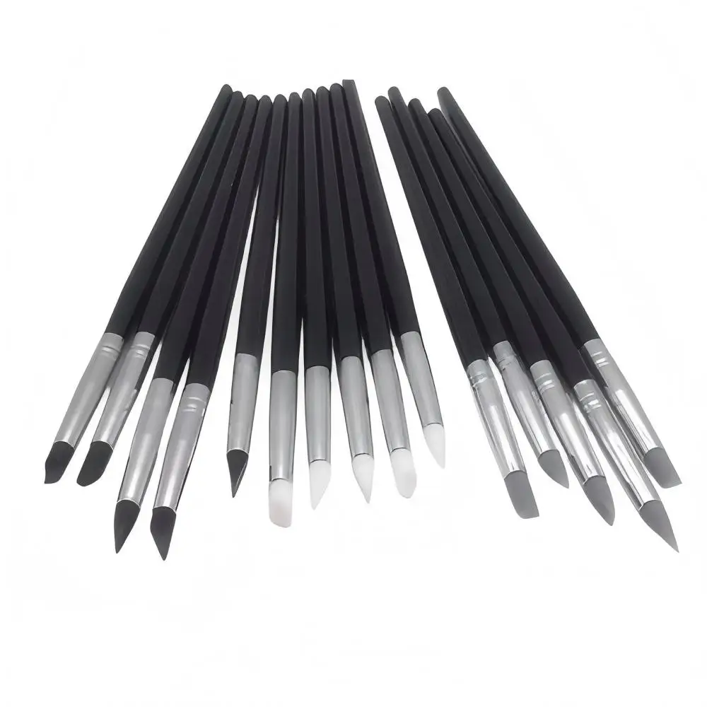 5Pcs/Set Dental Resin Brush Silicone Shaping Pens for eeth Adhesive Composite Cement Porcelain Restoration DIY Dentistry Tools ﻿