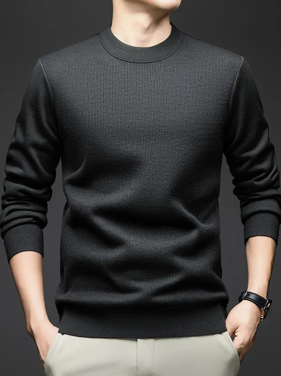 

Premium Feel Color Повседневный круглый трикотаж Ne Long Sve Inner Wear Base Layer Top для мужчин Ci Walk Wool Blend