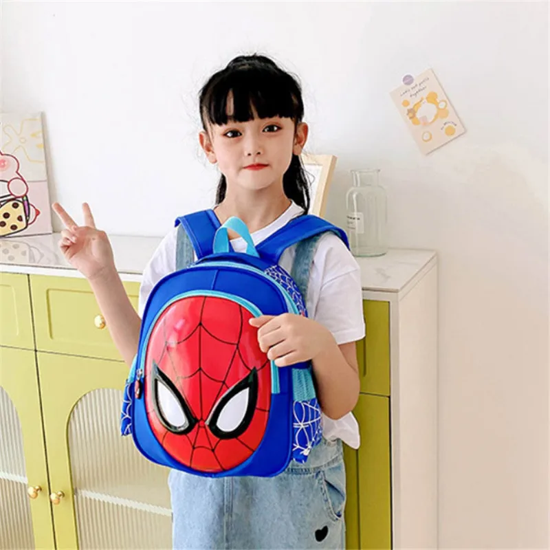 Marvel Cartoon Children\'s Shoulder Bags Spider Man Student School Bag Cartoon 3d Stereo Kindergarten Backpack Travel Bags Gifts