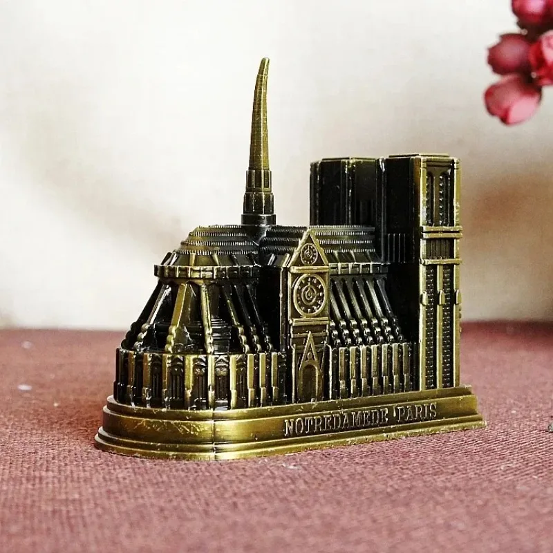Metal World Famous Building Architecture Model Libert Big Ben Tower Bridge Statue Landmark Tourist