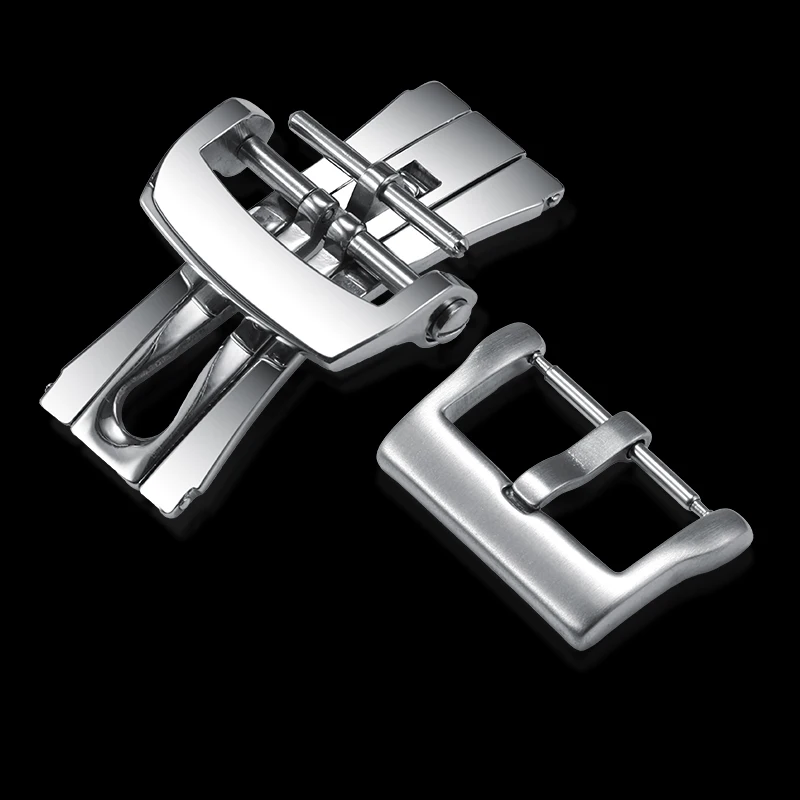 Hebilla de reloj de Metal para Blancpain FIFTY FATHOMS, hebilla plegable de 20MM para correa de cuero de nailon, cierre de silicona, hebilla de acero