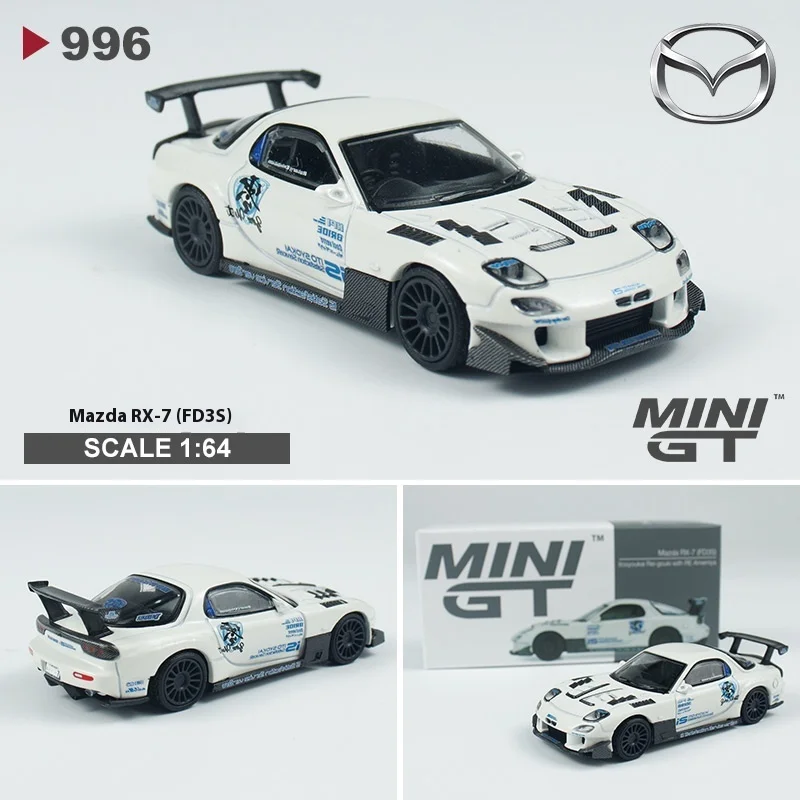 متوفر 1/64 Minigt نموذج سيارة مازدا RX-7 787B RE Advan LB-Super AZ-1 FD3S سبيكة سيارات نموذج جمع تصميم هدية عيد ميلاد اللعب