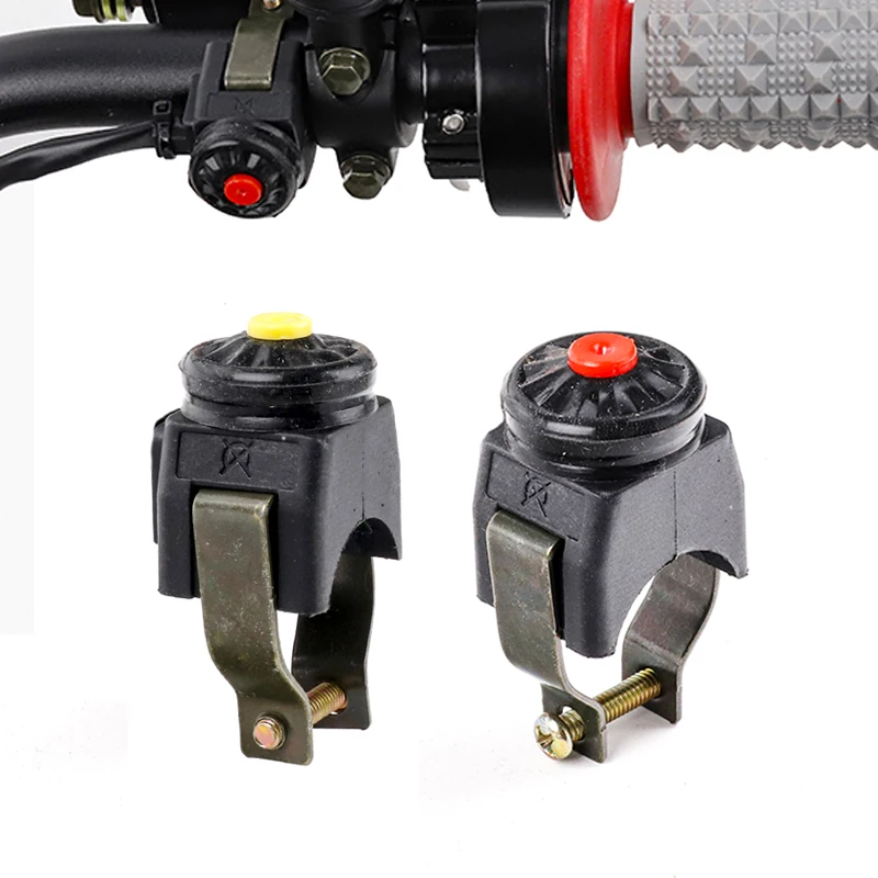 Pulsante interruttore di comando avviamento/arresto universale per moto fuoristrada da strada da 22 mm Valvola di accensione e arresto del motociclo