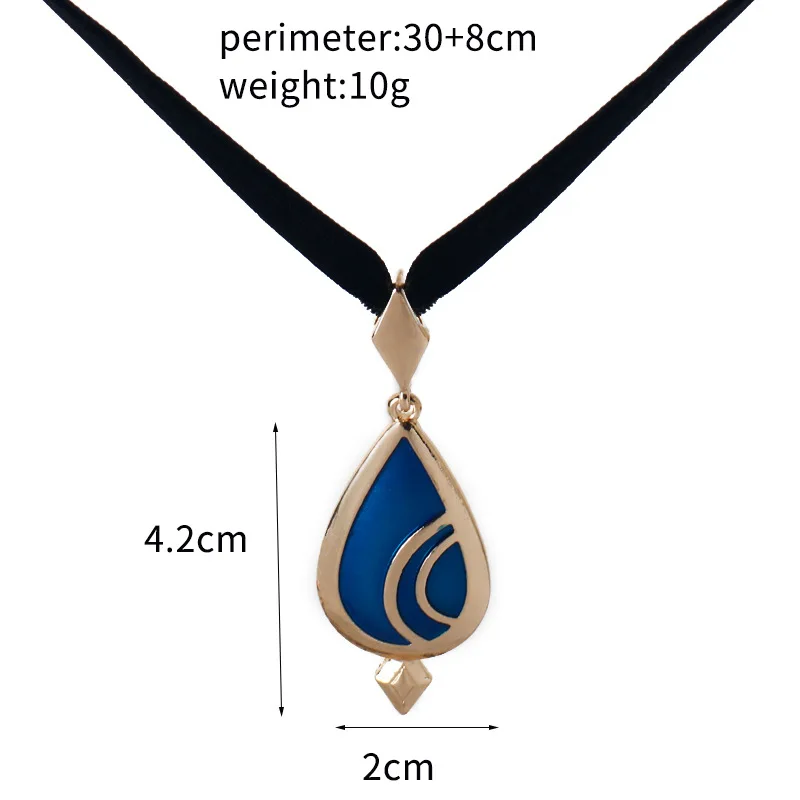 Anime Focalors Furina Pendant Necklaces Anime Cosplay Game Characters choker Necklace Jewelry Accessories Fans Gifts