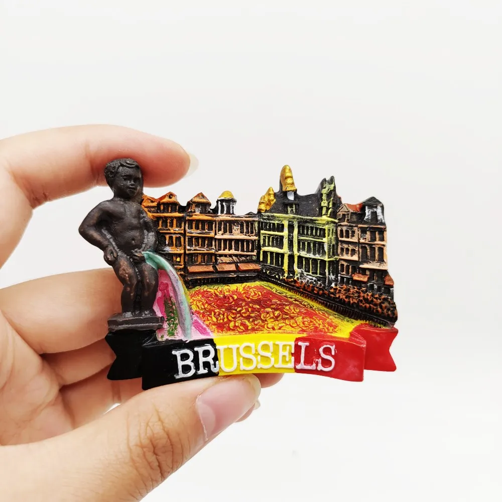 Belgium Brugge Brussels Fridge Magnets Tourism Souvenir Decorative Magnets for The Refrigerator Magnetic Stickers Resin Crafts