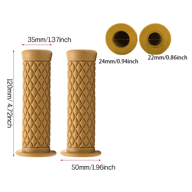 Retro Classic Motorbike Grips Handle Bar Vintage Scooter Accessories Motorcycle Handlebar Cafe Racer Moto Grip for Harley Yamaha image 2
