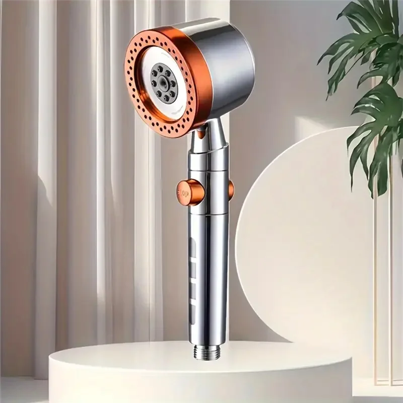 【Berserk】Powerboost 5-Mode Handheld Shower Head With Water Saving Filter For Strong Pressure, One-Button Stop, Bathroom Accessor