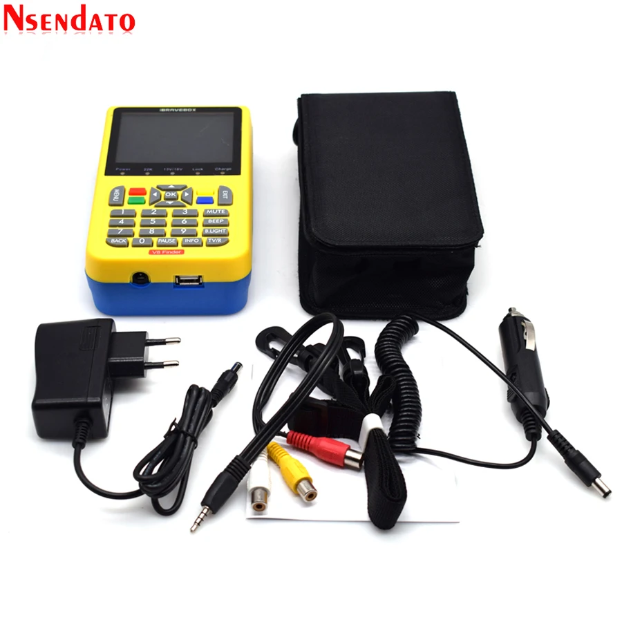 Спутниковый искатель V8 с ЖК-дисплеем 3,5 дюйма, HD DVB-S/S2, цифровой искатель спутников HD H.264 MPEG-4 DVB S S2, счетчик спутников Full 1080P, FTA Satfinder