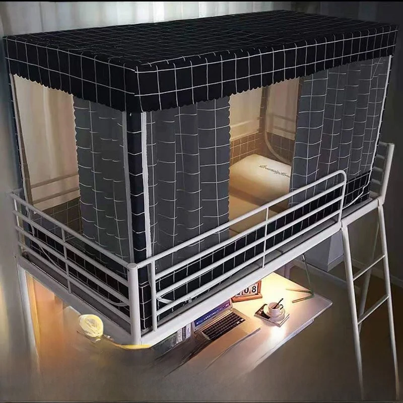 

Universal Student Dormi Bed Curtain Mosquito Net Upper Bunk Lower Bed Light Bloing Curtain Fiberglass Pole Glass Fiber