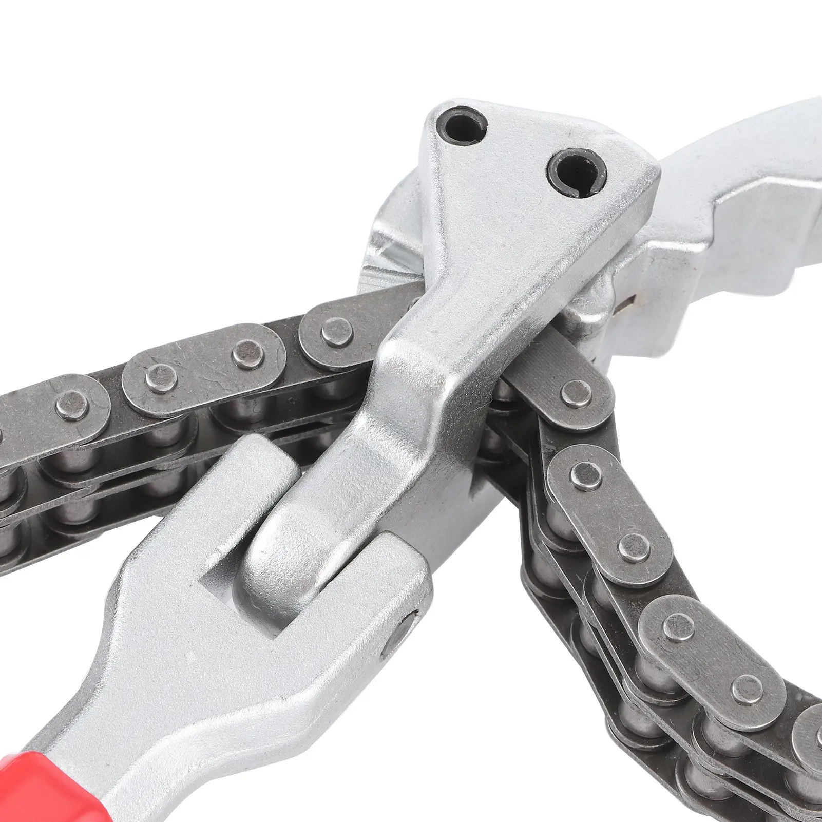 Llave para filtro de aceite, llave para filtro de aceite, tipo cadena, llave para filtro de aceite, mango largo de 13,8 pulgadas, herramienta ergonómica de reparación de automóviles