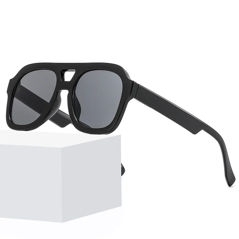 

ODEK PIANAN New Fashion UV400 Men's and Women's Big Face Retro Daily Sunscreen Toad Sunglasses