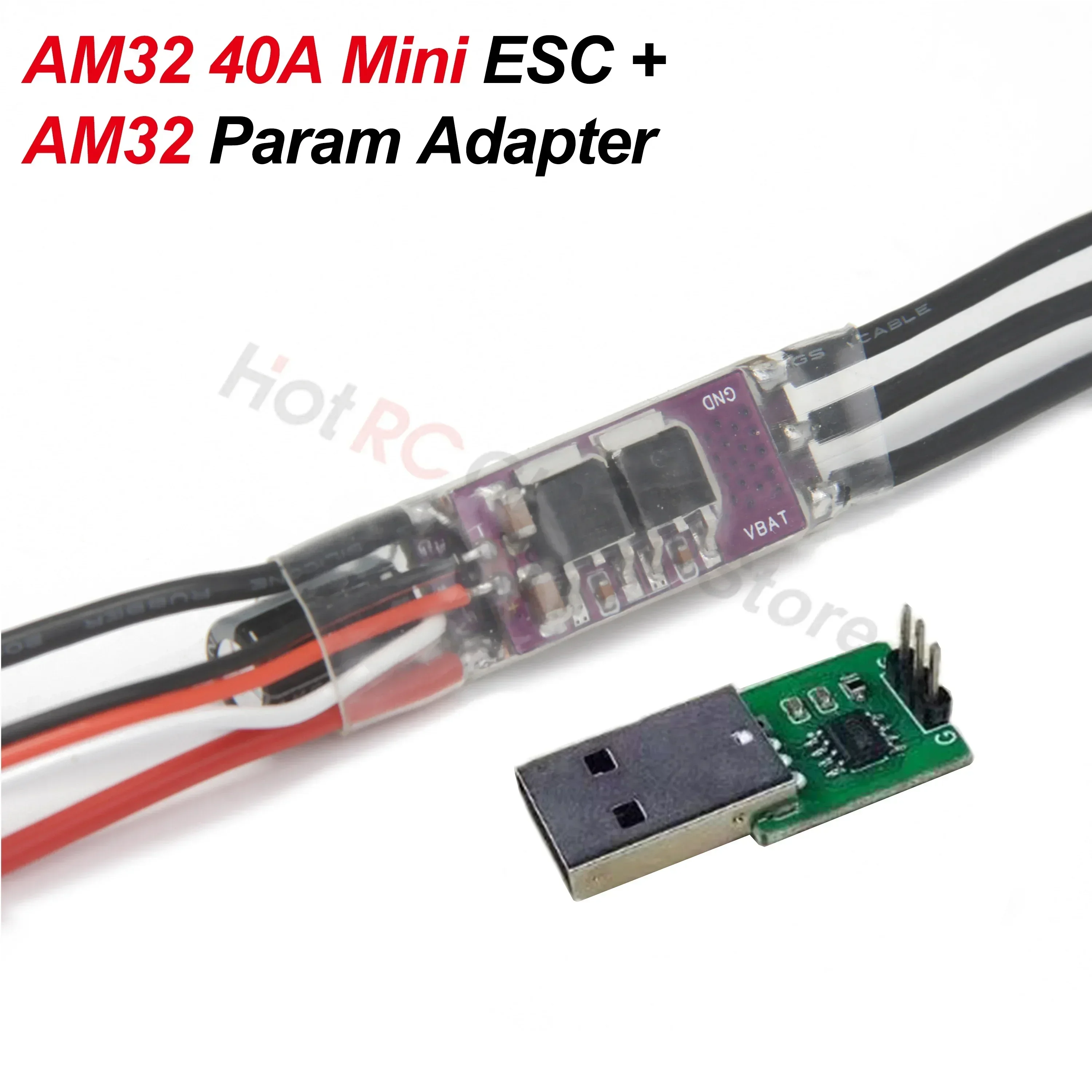 AM32 40A 65A ESC 32-bit Speed Controller Signaalkabel Ondersteuning PWM/DSHOT/Sinus Param Richter voor FPV Racing Drone RC Auto Crawler